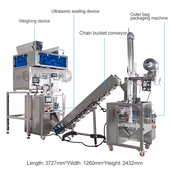 Ultrasonic Cutting Filter Paper Tea Bag Packaging Machine Pyramid Tea Bag Packing Machine